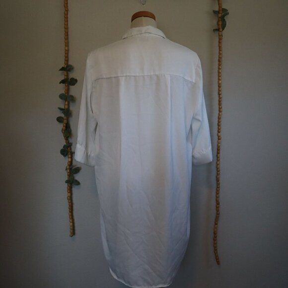 Constanza Vercelli Lingerie Silky Collared Longline Sleep Dress Size 4 - Picture 5 of 7